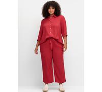 Hemdbluse SHEEGO, Damen, Gr. 40, lila (erdbeere), 100% Viskose, unifarben, Blusen (60025442-40) erdbeere