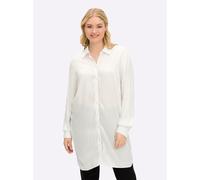 Sheego Hemdbluse mit Streifen und Glanzgarn-Tape 52 ecru-gestreift