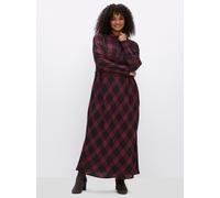 Sheego Hemdblusenkleid im Karo-Muster 52 tiefblau-kirsche-kariert