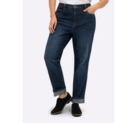 Sheego High-waist-Jeans mit Saumaufschlag 56 dark blue