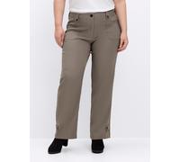 Sheego Hose in weiter Form, bügelfreie Koffer-Qualität 36 taupe