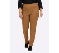 Sheego Hose mit Dehnbund, Viskose-Qualität 21 cognac