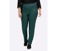 Dehnbund-Hose STEHMANN, Damen, Gr. 54, Normalgrößen, grün (tannengrün), 72% Viskose, 25% Polyamid, 3% Elasthan, unifarben, lang, Hosen, Topseller (562493-54) tannengrün