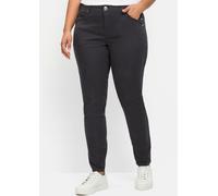 Sheego Hose mit schmalem Bein und bequemer Taille 40 dunkelgrau