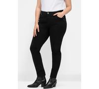 Sheego Hose mit schmalem Bein und bequemer Taille 40 schwarz