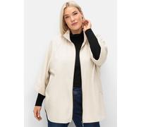 Cape SHEEGO, Damen, Gr. 52, beige, 90% Polyester, 10% Wolle, Kragen:90% Baumwolle, 8% Polyester, 2% Elasthan, Taschenfutter:45% Polyester, 55% Viskose, unifarben, Jacken Cape (52295112-52) beige