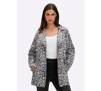 Sheego Jacke mit Leoprint 48 schwarz-bedruckt