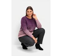 Sheego Jacquardpullover aus Jacquard-Strick 40 traube-gemustert