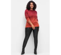 Sheego Jacquardpullover aus Jacquard-Strick 54 dunkelrot-gemustert