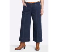 Sheego Jeans in Culotte-Form, mit Flechtgürtel 52 dark blue used