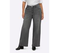 Bequeme Jeans SHEEGO, Damen, Gr. 56, Normalgrößen, stone, grau, denim, 95% Baumwolle, 3% Polyester, 2% Elasthan, unifarben, lang, Jeans (43951659-56) stone, grau, denim