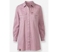 Sheego Jeansbluse mit Druckknopfleiste 48 mauve
