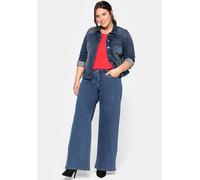 Sheego Jeansjacke in leicht taillierter Form 52 blue denim
