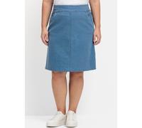 Sheego Jeansrock mit hoher Bundpatte 52 blue-bleached