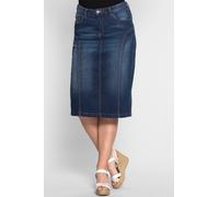 Sheego Jeansrock mit Teilungsnähten 54 dark blue denim