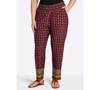 Sheego Jerseyhose mit Paisley-Print 54 bordeaux-burgund-bedruckt