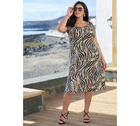 Sheego Jerseykleid im Punkte-Dessin 20 elfenbein-schwarz-bedruckt