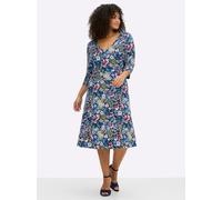 Sheego Jerseykleid mit Blumenprint 52 tiefblau-himmelblau-gemustert