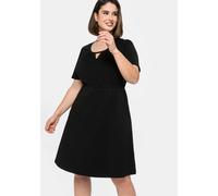 Sheego Jerseykleid mit Cut-out am Ausschnitt 52 schwarz