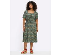 Sheego Jerseykleid mit floralem Print 48 ozean-tiefblau-bedruckt