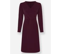 Sheego Jerseykleid mit Raffungen 22 burgund