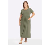 Sheego Jerseykleid mit Taschen 20 khaki