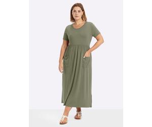 Sheego Jerseykleid mit Taschen 20 khaki