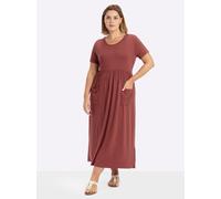 Sheego Jerseykleid mit Taschen 20 rotbraun