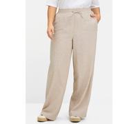 Sheego Jogg Pants aus Leinen-Mix, weite Form 50 beige