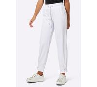 Sheego Jogg Pants mit Raffungen am Saum 22 weiß