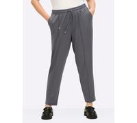 Sheego Jogg Pants mit Rundum-Dehnbund, Tunnelzug und Bindeband 19 anthrazit