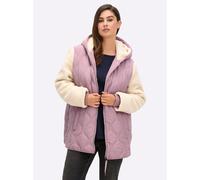 Sheego Kapuzenjacke im Material-Mix 54 mauve