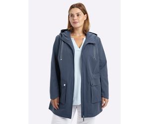 Sheego Kapuzenjacke in leichter A-Linie 42 rauchblau