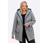 Sheego Kapuzenjacke in Woll-Optik 20 hellgrau-meliert