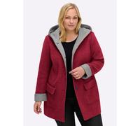 Sheego Kapuzenjacke in Woll-Optik 50 kirsche