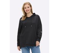 Sweatshirt SHEEGO, Damen, Gr. 52/54, schwarz, 50% Baumwolle, 50% Modal, unifarben, Sweatshirts Sweatshirt (70201158-52) schwarz