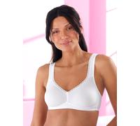 Sheego Komfort-BH ohne Bügel mit elastischer Spitzenborte 90B weiß
