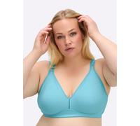 Sheego Komfort-BH ohne Bügel mit transparenten Einsätzen 90C aquamarin