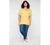 Sheego Kurzarmshirt in 2-in-1-Optik 52/54 limone
