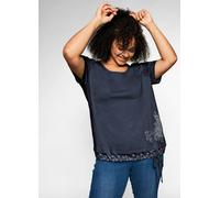 Sheego Kurzarmshirt in 2-in-1-Optik 52/54 marine
