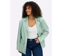 Sheego Kurzblazer aus Veloursleder-Imitat 48 kalkmint