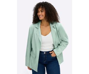 Sheego Kurzblazer aus Veloursleder-Imitat 50 kalkmint