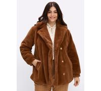 Sheego Kurzjacke mit Reverskragen 50 cognac