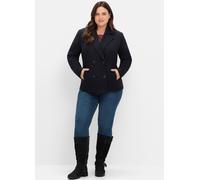 Kurzjacke SHEEGO "Große Größen" Gr. 58, blau (tiefblau) Damen Jacken (89983205-58) tiefblau