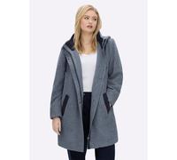 Sheego Kurzmantel mit Strick-Bündchen 26 rauchblau-meliert