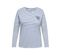Sheego L riviera stripes:cloud dancer/ emb. bow