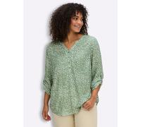 Sheego Langarm-Bluse im Druck-Dessin 52 eucalyptus-ecru-bedruckt