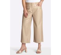Sheego Lederimitathose in 7/8-Länge 46 beige