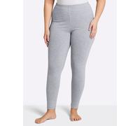 Sheego Leggings 24/25 grau-meliert