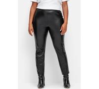 Leggings mit glänzender Beschichtung, schwarz, Gr.50
